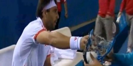 Video: Marcos Baghdatis goes off the head at the Australian Open