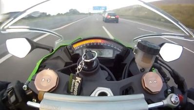 Video: Watch a motorbike struggle to keep up with an Audi