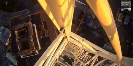This POV crane-climbing video is definitely not for the faint hearted
