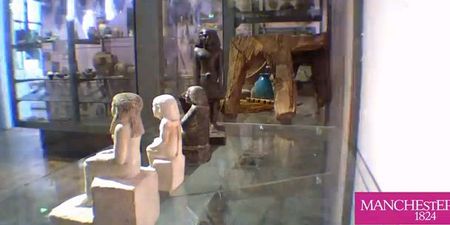 Video: Is an ancient Egyptian statue moving in a Manchester museum?