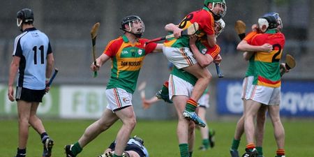 Pic: So this is what it meant to the Carlow under-21s to beat Dublin this evening