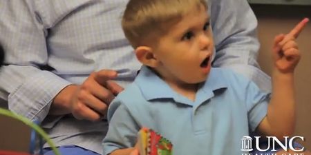 Video: Touching moment as deaf boy hears his father’s voice for the first time