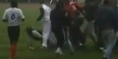 Video: Pepper spray, pick-axes and baseball bats wielded in mass brawl at French amateur game