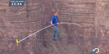 Video: Here are the final moments of the epic tightrope walk across the Grand Canyon