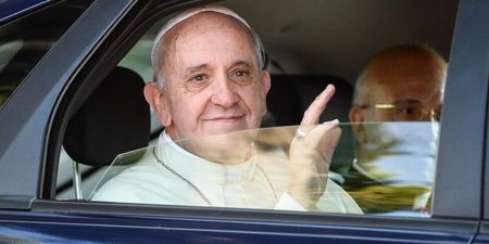 Pope Francis practices what he preaches by rolling around in an old Ford Focus