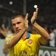 Picture: Lukas Podolski must be a huge Alan Partridge fan if his personalised boots are anything to go by