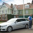Ernie Els hands back the Claret Jug in a brand new E-Class ahead of The British Open
