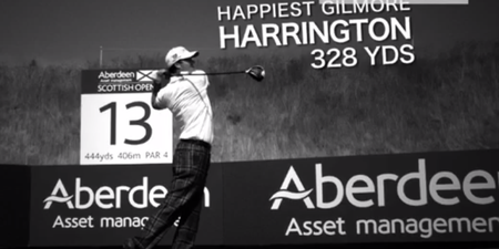 Video: Padraig Harrington wins the ‘Happy Gilmore Challenge’ at the Scottish Open