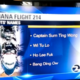 Video: Californian news channel names Flight 214 pilot as ‘Sum Ting Wong’
