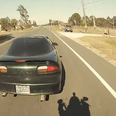 Video: Biker forgets to brake and crashes into slow moving car