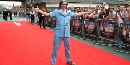 Steve Coogan wore this quite brilliant suit to the Alan Partridge: Alpha Papa premiere today