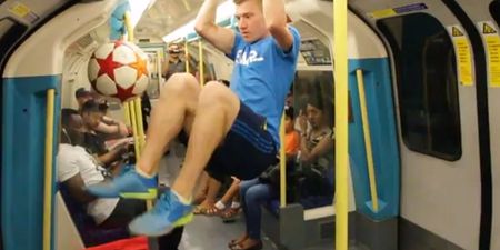 Video: The world free-style football champion is pretty handy