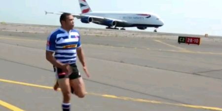Video: Bryan Habana vs. The new British Airways Airbus A380 in a race. Who’s your money on?