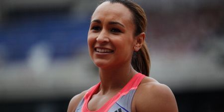 Pic: Young fella caught rotten staring at Jessica Ennis’ bottom on live TV
