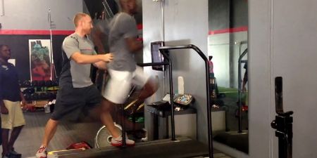 Video: Chad ‘Ochocinco’ Johnson running at 24mph on a treadmill at an incline