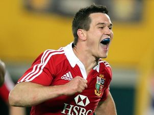 Pic: Heeeeere’s Johnny. Cracking shot of Sexton celebrating his crucial try in an emphatic Lions win