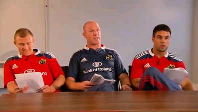 Video: Earls, Murray and O’Connell surprise Munster fans at job interview