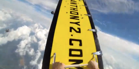 Video: Daredevil escapes locked coffin while skydiving from 4,500m