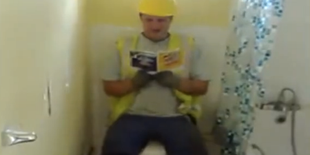 Video: Irish builders have the craic while destroying a bathroom wall