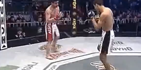 Video: MMA fighter knocks out opponent with amazing spinning kick