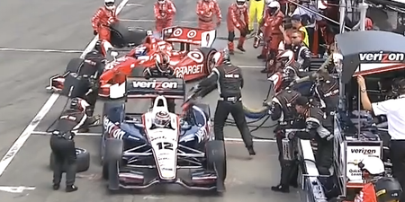 Video: IndyCar pit crew member causes collision during race