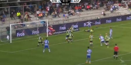 Video: An absolute screamer of a goal from Denmark last night