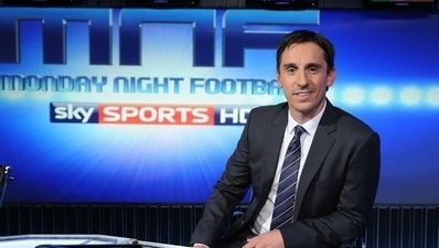 Video: Did Gary Neville have a bit too much fun on Monday Night Football?