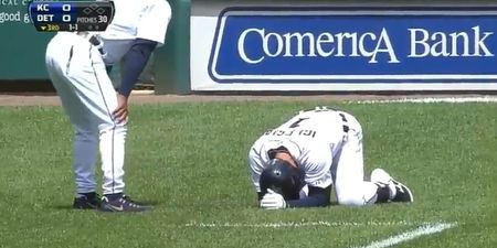 Video: Baseball player takes a pitch full force in the groin