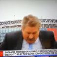 Video: Sky Sports News reporter Nick Collins hilariously falls over live on air
