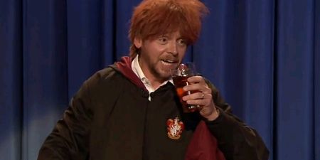 Video: Simon Pegg as a drunk Ron Weasley singing Happy Birthday to Harry Potter on Jimmy Fallon