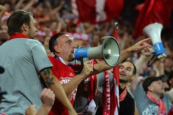 Video: Franck Ribery leads Bayern fans in Super Cup celebrations with a big-ass megaphone