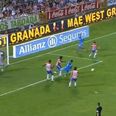 Video: A swing and a miss as Ronaldo falls on his arse against Granada