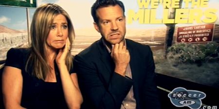 Check out this hilarious Soccer AM interview with Jennifer Aniston and Jason Sudeikis