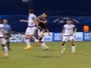 Video: A Dinamo Zagreb player was sent off 30 seconds after coming on as a sub last night