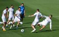 Video: Ronaldo lands a sliding challenge on Bale in training, who nutmegs him in retribution