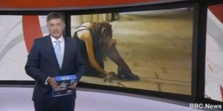 Video: BBC newsreader delivers entire report with random ream of A4 paper in his hand