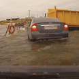Video: Truck driver causes major problem on floating bridge in Russia