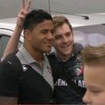 Video: Very brave young fella gives Manu Tuilagi the bunny-ear treatment
