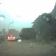 Video: Incredible footage from Taiwan as motorist escapes death from boulder by millimetres