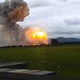 Video: Incredible footage of huge explosion at a Colombian gunpowder factory
