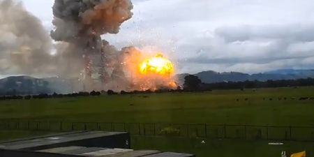 Video: Incredible footage of huge explosion at a Colombian gunpowder factory
