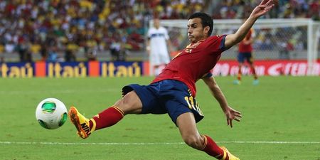 Video: Pedro scores with an outrageous finish in training