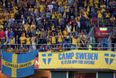 Pic: Swedish fans have (ever so slightly) taken over the big Dublin GAA flag on Ha’penny Bridge