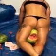 Video: Scantily clad woman crushes giant watermelon using only her thighs