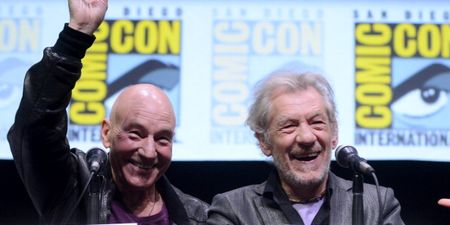 Picture: Patrick Stewart and Ian McKellen have an amazing souvenir of their trip to Coney Island in New York