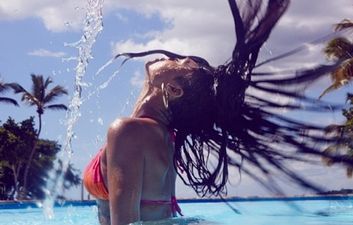 Pics: Rihanna shares some bikini selfies at the pool