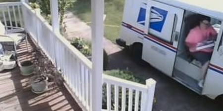 Video: This woman has to be the laziest delivery person EVER…