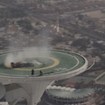Video: David Coulthard performs doughnuts on top of the Burj Al Arab hotel