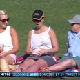 Video: Cricketer’s girlfriend caught on camera simulating sex as he’s interviewed live on TV