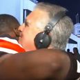 Video: Incredibly touching moment as entire football team hugs grieving reporter who lost his daughter